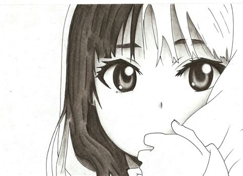 dibujos chica anime|anime dibujos a lapiz faciles.